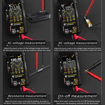 BSIDE SH9 Infrared Thermal Imaging Multimeter Touchscreen High-Definition Thermal Imaging Thermometer Electrical Floor Heating Inspection, Standard, Standard+Flexible Coil, Standard+Macro Lens, Standard+Macro Lens+Flexible Coil