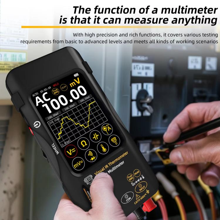 BSIDE SH9 Infrared Thermal Imaging Multimeter Touchscreen High-Definition Thermal Imaging Thermometer Electrical Floor Heating Inspection, Standard, Standard+Flexible Coil, Standard+Macro Lens, Standard+Macro Lens+Flexible Coil