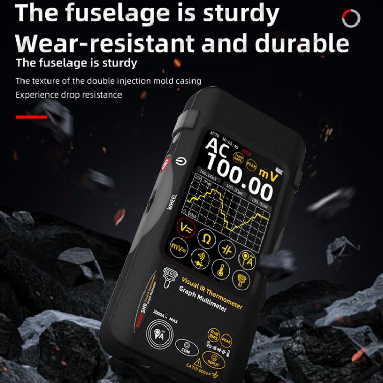 BSIDE SH9 Infrared Thermal Imaging Multimeter Touchscreen High-Definition Thermal Imaging Thermometer Electrical Floor Heating Inspection, Standard, Standard+Flexible Coil, Standard+Macro Lens, Standard+Macro Lens+Flexible Coil