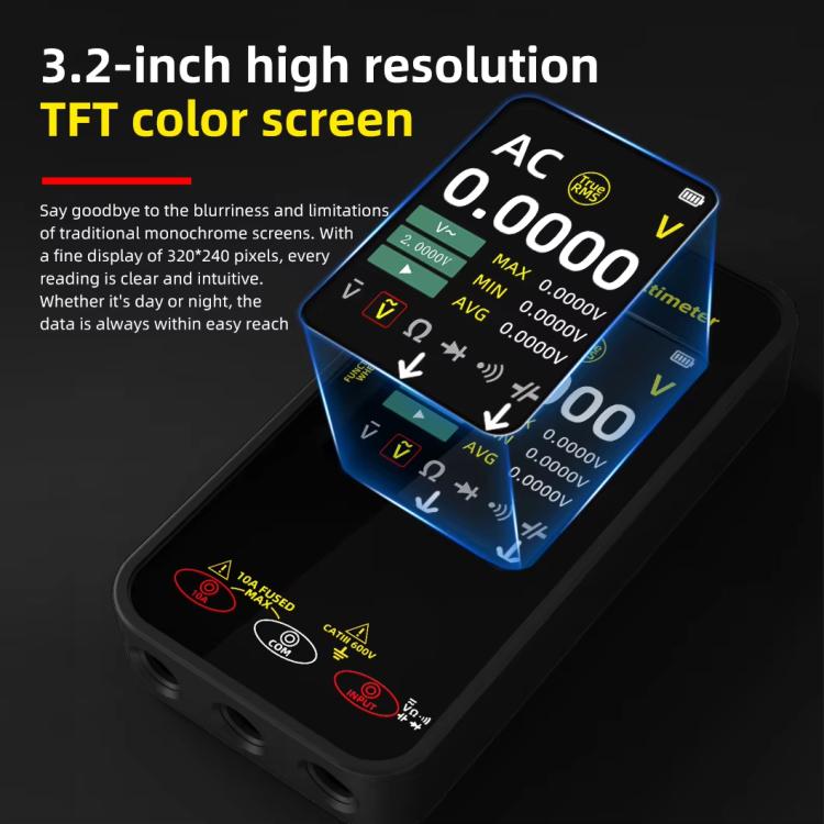High-Precision Digital Graphic Recording Multimeter Color Screen 20000-Character Multimeter, S500