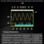 Miniature Oscilloscope Signal Generator Rechargeable Handheld Color Screen 50MHz Oscilloscope, OT4