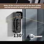 X6 Home Intelligent Infrared Night Vision Wireless Video Doorbell With 4.3-Inch Display, Black+64G, X6