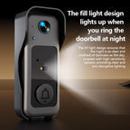 X6 Home Intelligent Infrared Night Vision Wireless Video Doorbell With 4.3-Inch Display, Black+64G, X6