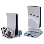 For PS5 / PS5 Slim / PS VR2 DOBE TP5-3550 Game Console Cooling Base Controller Charging Stand + Headphone Hanger, TP5-3550