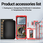 ANENG 2000V High Voltage High Precision Photovoltaic Digital Multimeter, SZ28 Red, SZ28 Black