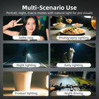 For DJI Action 5 Pro/ Action 4 Flymile 20 LEDs Magnetic Fill Light Rechargeable Video Light 3000K/4440K/8700K Adjustable, For DJI Action 5 Pro/ Action 4