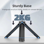 Flymile Extendable Mini Tripod With 1/4-Inch Screw For Action Cameras, Phone Clip Set, Nut Adapter Set
