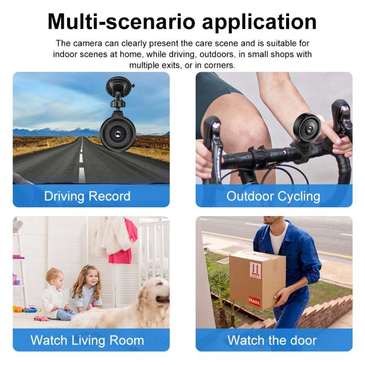 Mini Portable Multi-function Monitoring Fisheye Wide Angle Lens, C8