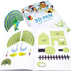 3D Printing Pen High Low Temperature Compatible Drawing Book With Tracing Board, 40 Pictures Thickened Large, 40 Pictures Large, 22 Pictures Small