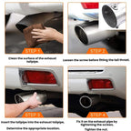 76MM Automotive Stainless Steel Double-layer Muffler Exhaust Pipe