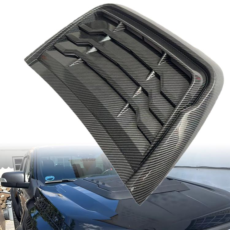 Car Hood Air Intake Cover Deflector For Ford Ranger Raptor 2015-2022, Frosted Black, Carbon Pattern