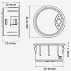 LED Digital Display Circular Voltage Meter, Red DC 7-120V, Green DC 7-120V, Blue DC 7-120V, White DC 7-120V, Red AC 65-265V, Green AC 65-265V, Blue AC 65-265V, White AC 65-265V