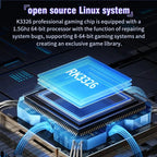XF35H 3.5-Inch Retro Handheld Game Console With Linux System And RGB Light Pocket Video Game Player, 64G, 128G