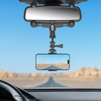 Car Rearview Mirror Bracket Camera Mobile Phone Fixing Base Accessories, With Phone Clip