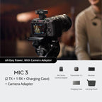 Original 2 TX + 1 RX + Charging Case + Camera Adapter For DJI Mic 3, 2 TX + 1 RX + Charging Case+ Camera Adapter