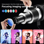 Adjustable Focus DIY Optical Snoot for Bowens Mount Flash Conical Lens Photography Light Modifier, 5 Templates Kit, 25 Templates Kit, 35 Templates Kit