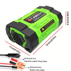 Gurxun 200W Modified Wave Inverter With 18W Solar Panel + 30A Controller Dual Socket + 2 USB + 2 Type-C Ports, Universal Socket 12V To 220V, Universal Socket 12V To 110V, EU Plug 12V To 220V, US Plug 12V To 110V, Brazil Plug 12V To 220V                ...