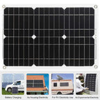 Gurxun 200W Modified Wave Inverter With 18W Solar Panel + 30A Controller Dual Socket + 2 USB + 2 Type-C Ports, Universal Socket 12V To 220V, Universal Socket 12V To 110V, EU Plug 12V To 220V, US Plug 12V To 110V, Brazil Plug 12V To 220V                ...