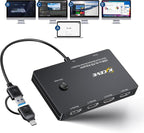 USB / Type-C To 4 HDMI Port Adapter KVM Switch, MSTH14