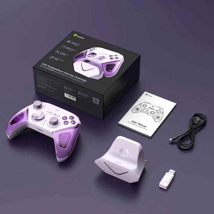 EasySMX D10 Wireless Gaming Controller with Dual-Mode Triggers & TMR Hall Effect Joysticks Charging Dock for PC/Switch/Phone/Steam