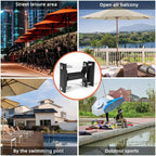 3pcs /Pack Outdoor Umbrella Clamp Holder for Garden Patio Balcony Sun Shade Pole Stabilizer Mounting Bracket
