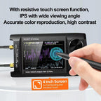 PORTXVNSA VNA-H4 Plus 4 inch IPS Screen Portable Handheld Vector Antenna Analyzer MF HF VHF UHF, Without Memory Card, With 32G Memory Card