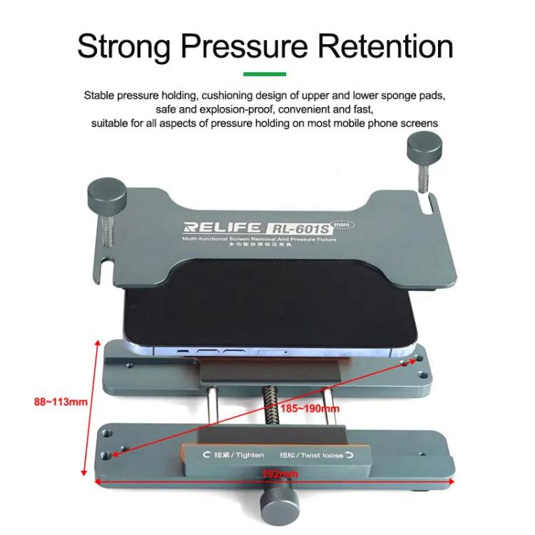 Mobile Phone Screen Removal Clamp Easily Remove Glass Back Cover and Secure Screen Mold, RL-601S Mini