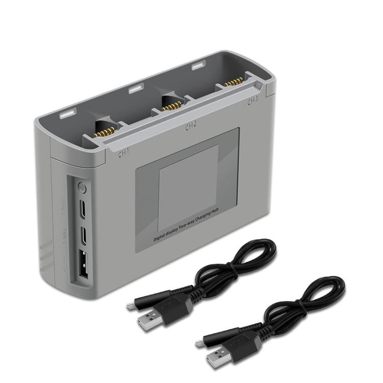 For DJI Mini 2 SE/Mini 2/Mini 4K YX 3-way Battery Charging Hub With Color Screen, Color Screen Charging Hub