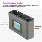 For DJI Mini 2 SE/Mini 2/Mini 4K YX 3-way Battery Charging Hub With Color Screen, Color Screen Charging Hub