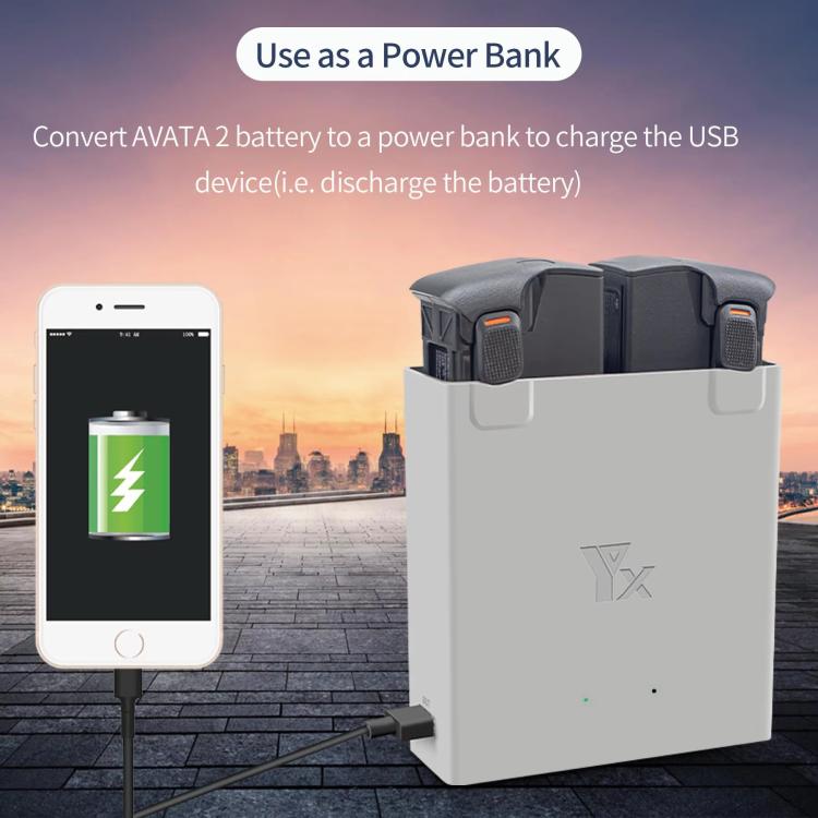 For DJI Avata 2 YX Dual-Channel Battery Charging Hub Smart Maintenance Station