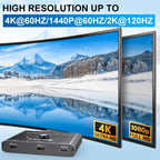 KCEVE KC-C201H 2 Type-C Input 1 Output KVM Switch Support 4K 60Hz, KC-C201H