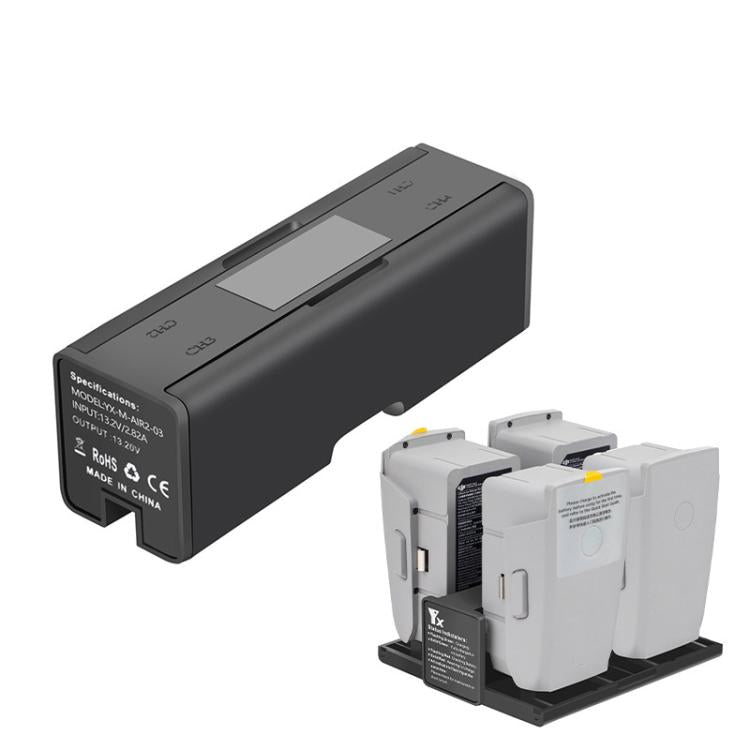 For DJI Mavic Air 2 YX Battery Charger Hub With LCD Display 4-Slot Intelligent Charging Station, For DJI Mavic Air 2