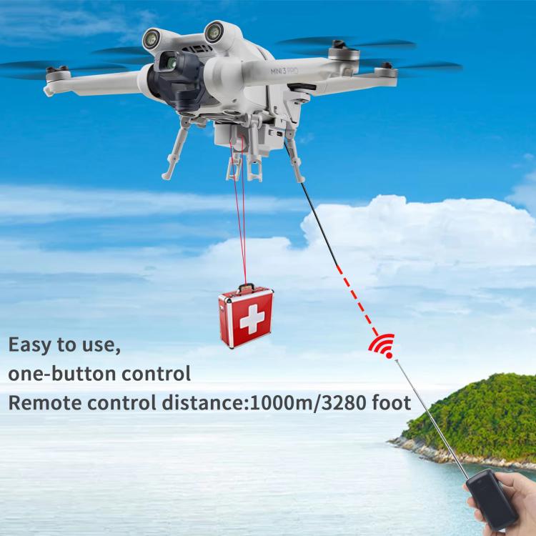 For DJI Mini 3 Pro / Mini 3 Drone YX Airdrop System Rechargeable Thrower Load 200g, For DJI Mini 3 Pro / Mini 3