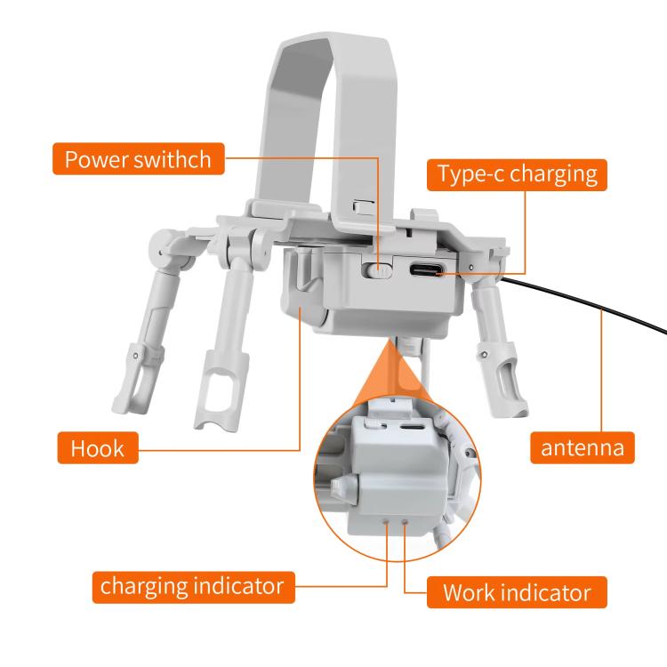 For DJI Mini 3 Pro / Mini 3 Drone YX Airdrop System Rechargeable Thrower Load 200g, For DJI Mini 3 Pro / Mini 3