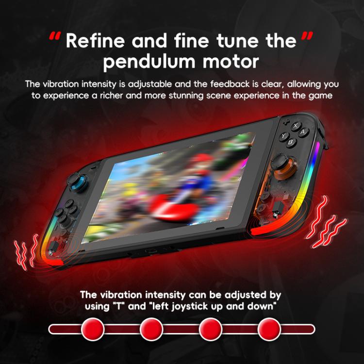 For Nintendo Switch JOY-05 Split Controllers TMR Hall Effect Joysticks, 6-Axis Motion & RGB Lighting