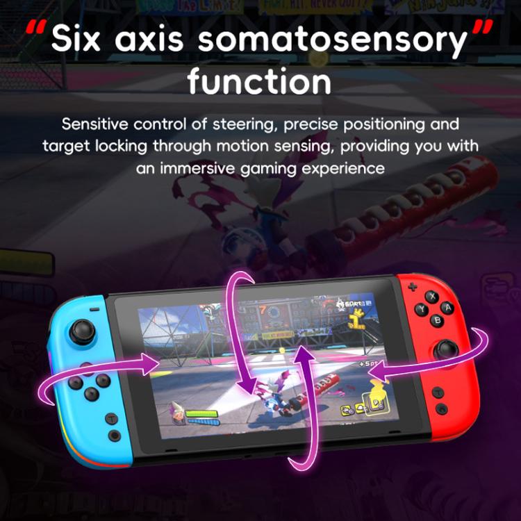 For Nintendo Switch JOY-05 Split Controllers TMR Hall Effect Joysticks, 6-Axis Motion & RGB Lighting