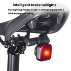 Bicycle Charging Taillights Smart Brake Sensing Taillights Night Riding Waterproof Warning Lights, Seat Cushion, Seat Post