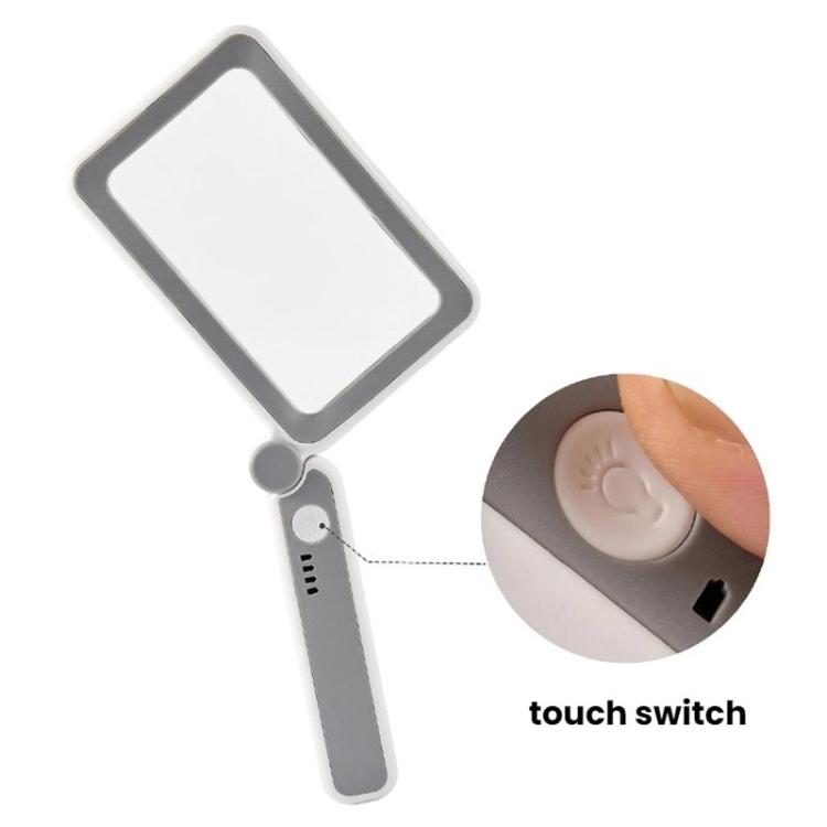 3.5X 12LED Folding Magnifying Glass Handheld Reading Glass With Charge Display, 3.5X