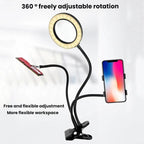 10X 72LEDs Optical Magnifying Glass Hose Type Mobile Phone Holder, 10X