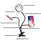 10X 72LEDs Optical Magnifying Glass Hose Type Mobile Phone Holder, 10X