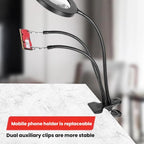 10X 72LEDs Optical Magnifying Glass Hose Type Mobile Phone Holder, 10X