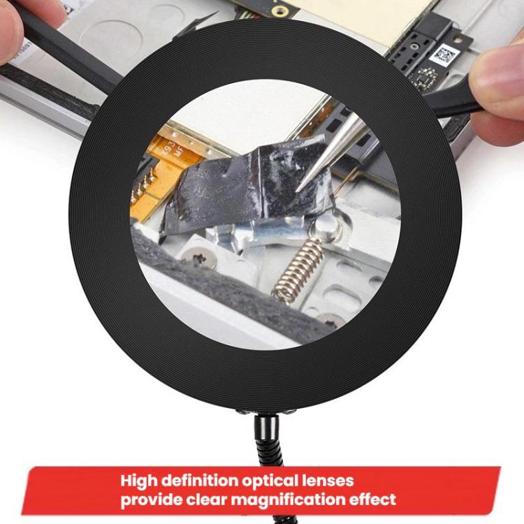10X 72LEDs Optical Magnifying Glass Hose Type Mobile Phone Holder, 10X
