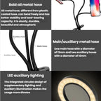 10X 72LEDs Optical Magnifying Glass Hose Type Mobile Phone Holder, 10X