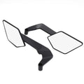 Motorcycle Universal Aluminum Alloy Wind Wing Rearview Mirror, White Mirror