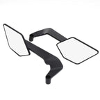Motorcycle Universal Aluminum Alloy Wind Wing Rearview Mirror, White Mirror
