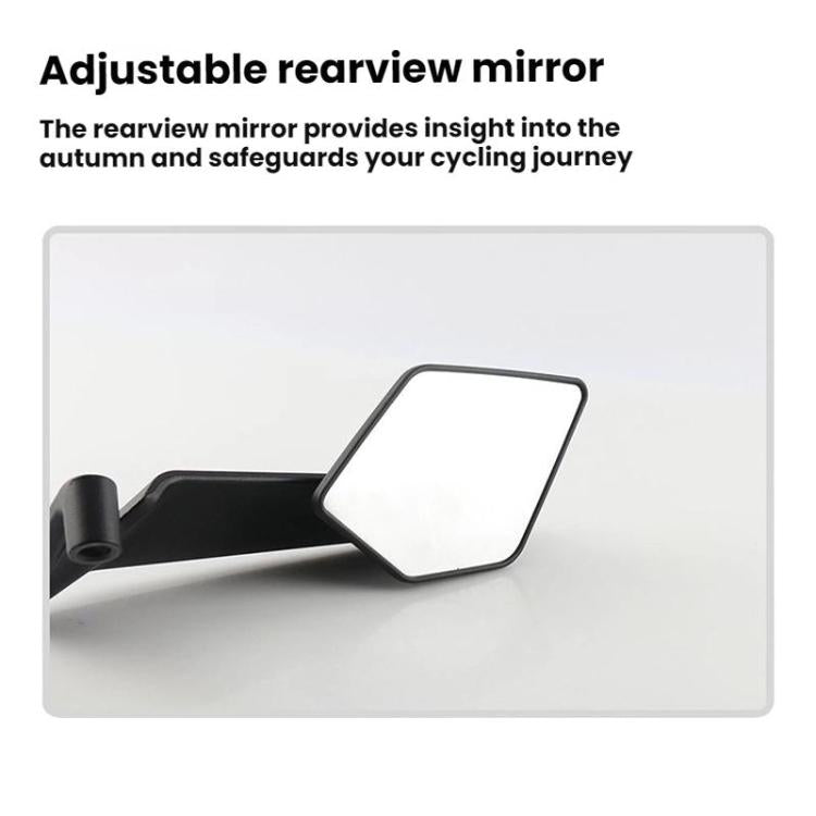 Motorcycle Universal Aluminum Alloy Wind Wing Rearview Mirror, White Mirror