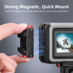For DJI Osmo Action 5 Pro/Action 4/Action 3 Magnetic Quick Release Adapter with Cold Shoe Mount Base, For DJI Osmo Action 5 Pro