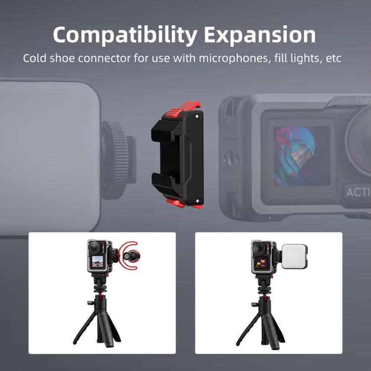 For DJI Osmo Action 5 Pro/Action 4/Action 3 Magnetic Quick Release Adapter with Cold Shoe Mount Base, For DJI Osmo Action 5 Pro