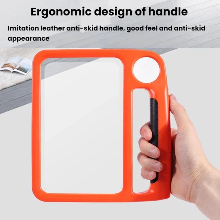 5/10X 48LEDs Magnifier 3 Colors Cold Warm Brightness Adjustment Handheld Loupe, Battery Orange, Charging Orange, Battery Blue, Charging Blue