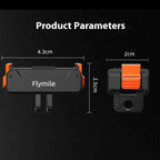For DJI Osmo Action 5 Pro /4/3 Flymile Magnetic Quick Release Base With 1/4-inch Screw & 2-claw Interface, 1/4-inch Screw & 2-claw